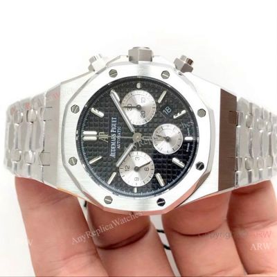 Swiss Grade Audemars Piguet Royal Oak 7750 Watch - Stainless Steel Black Dial